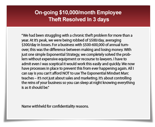 On-going $10,000/month Employee Theft